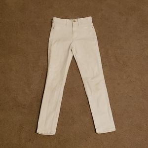 H&M White Denim Jeans High Rise